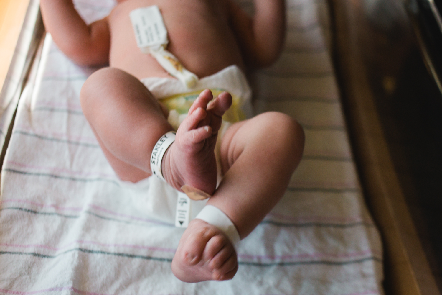 baby feet during newborn photo session