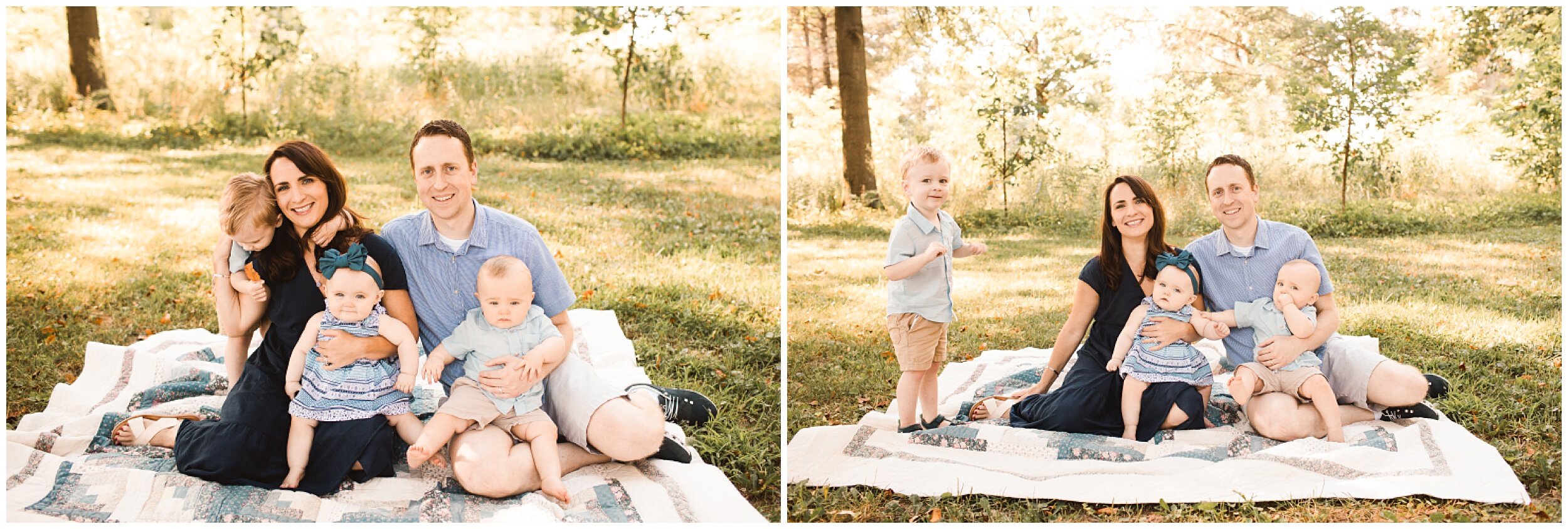 Family photography with twins