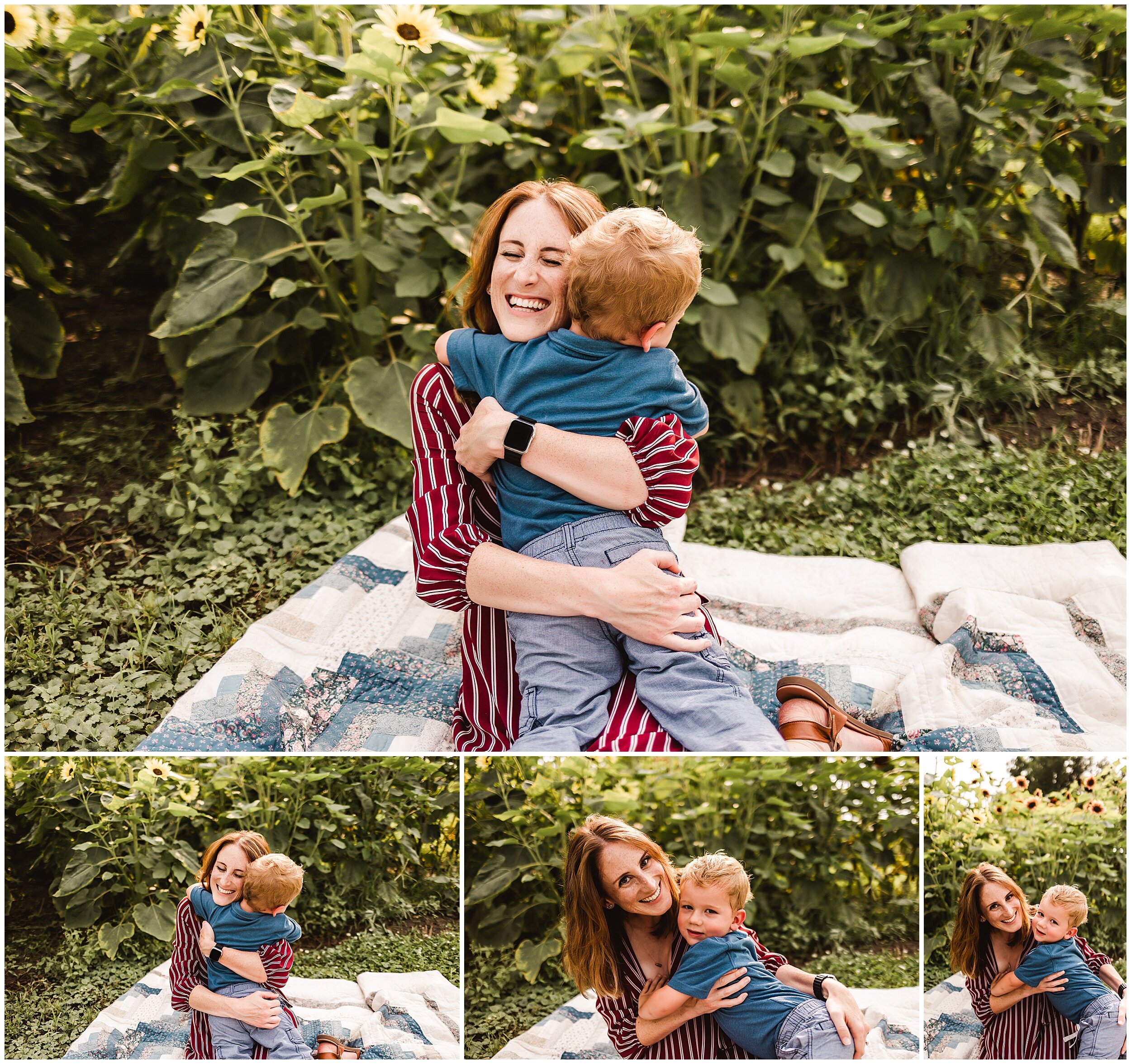 Westfield Indiana Family Pictures | Sunflower Field + Farm