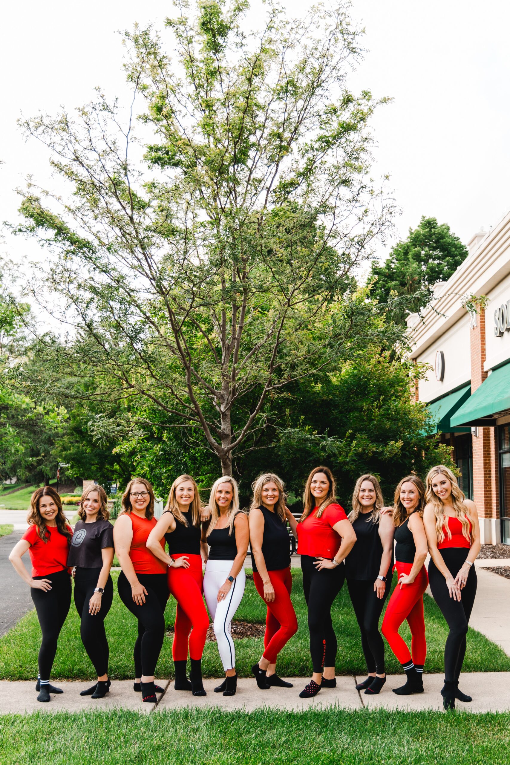 Brand photo gallery back for Barre brand - full group shot outside