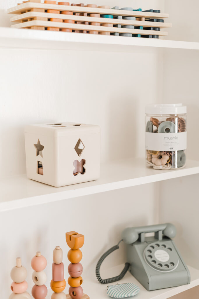 Neutral montessori toys at Zionsville play place