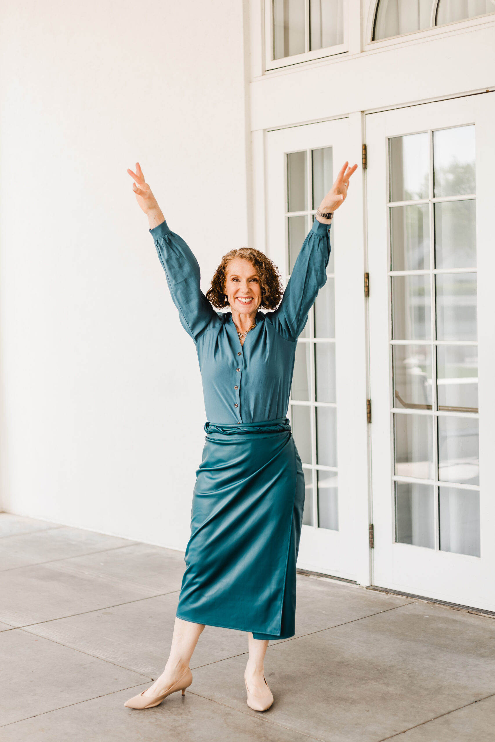 Entrepreneur posing confidently outdoors Indianapolis during brand photography session