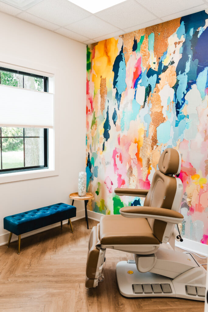 Indiana Westfield brand photography shot of aesthetic wellness services office room